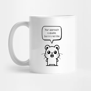 Sarcastic Standing Hamster: A Clever Critique Mug